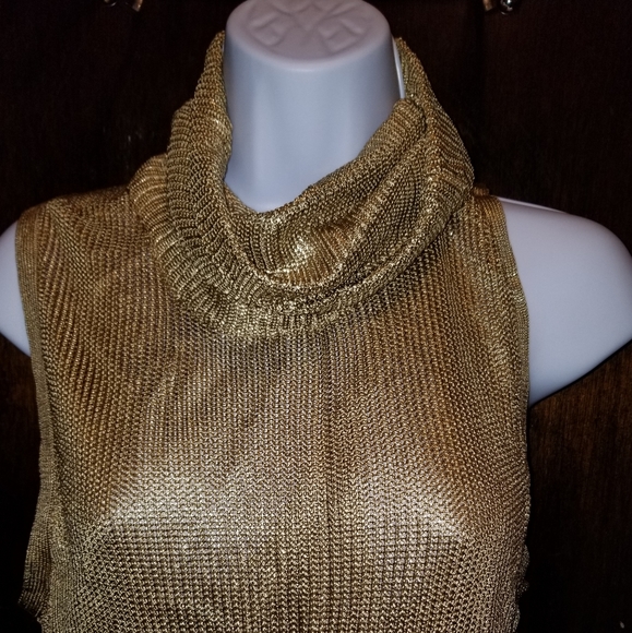 Ralph Lauren Dresses & Skirts - Ralph Lauren Turtleneck Gold Glitter Maxi Dress